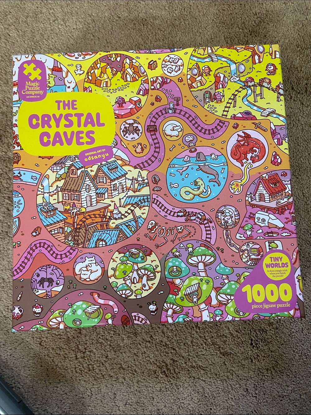 Magic Puzzle Company 1000 Piece Jigsaw Puzzle The Crystal Caves Art by Odsanyu